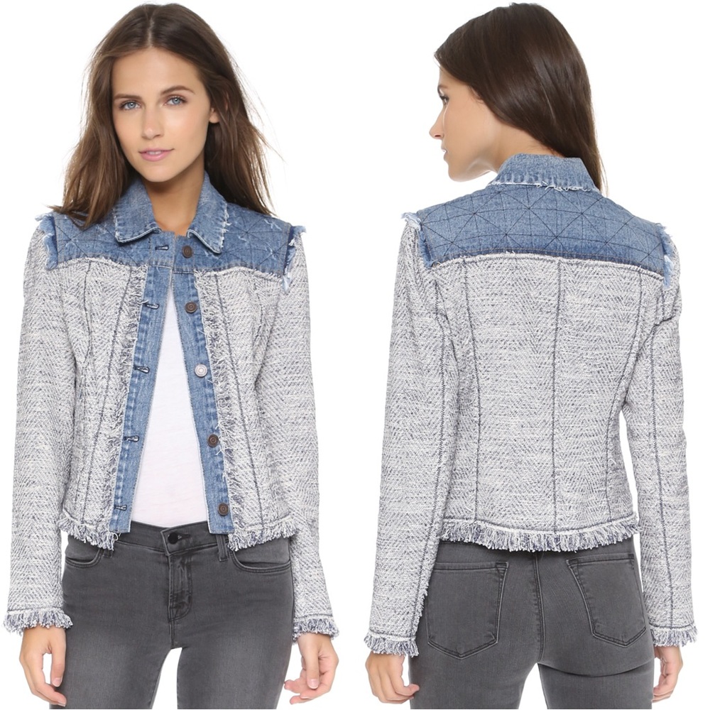 Rebecca Taylor Tweed and Denim Jacket (Chanel vibes)